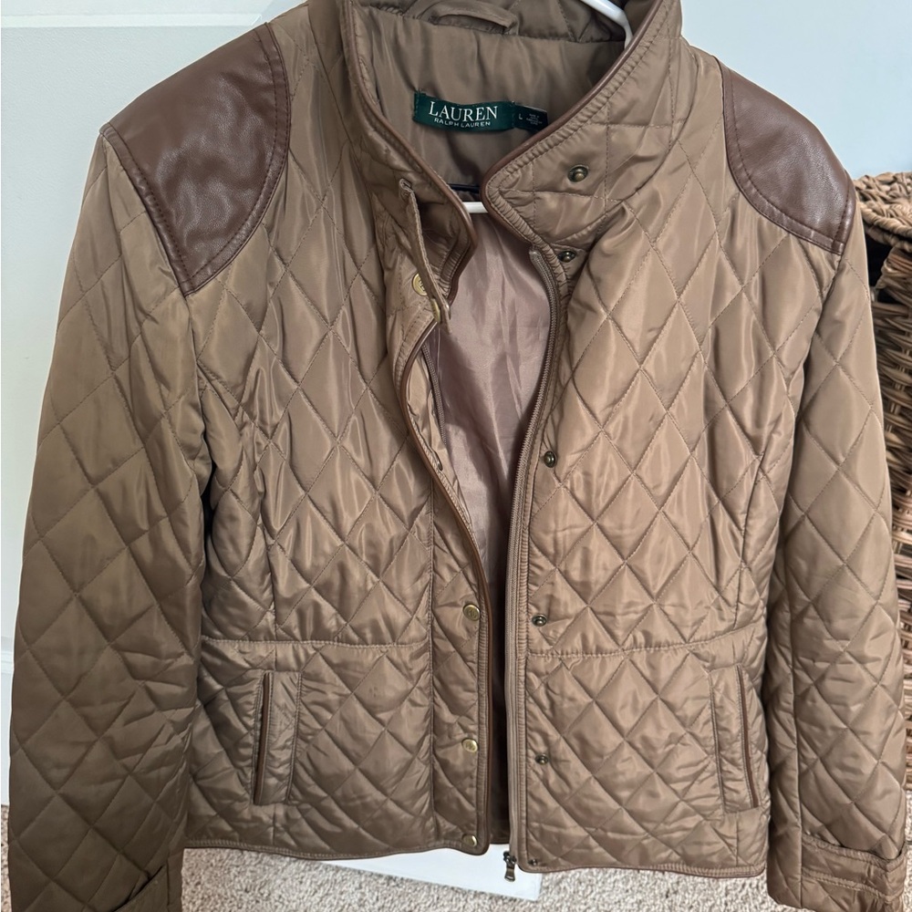 Polo by Ralph Lauren Tan Quilted Utility Jacket
